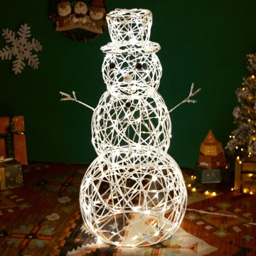 Brilagi - Bonhomme de neige LED pour l'extérieur, décoration de Noël, 3,6W/31/230V, 2700K, 120 cm, IP44
