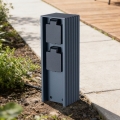 Brilagi - Borne de prises d'extérieur PILLAR 2 prises SCHUKO 230V IP44 anthracite