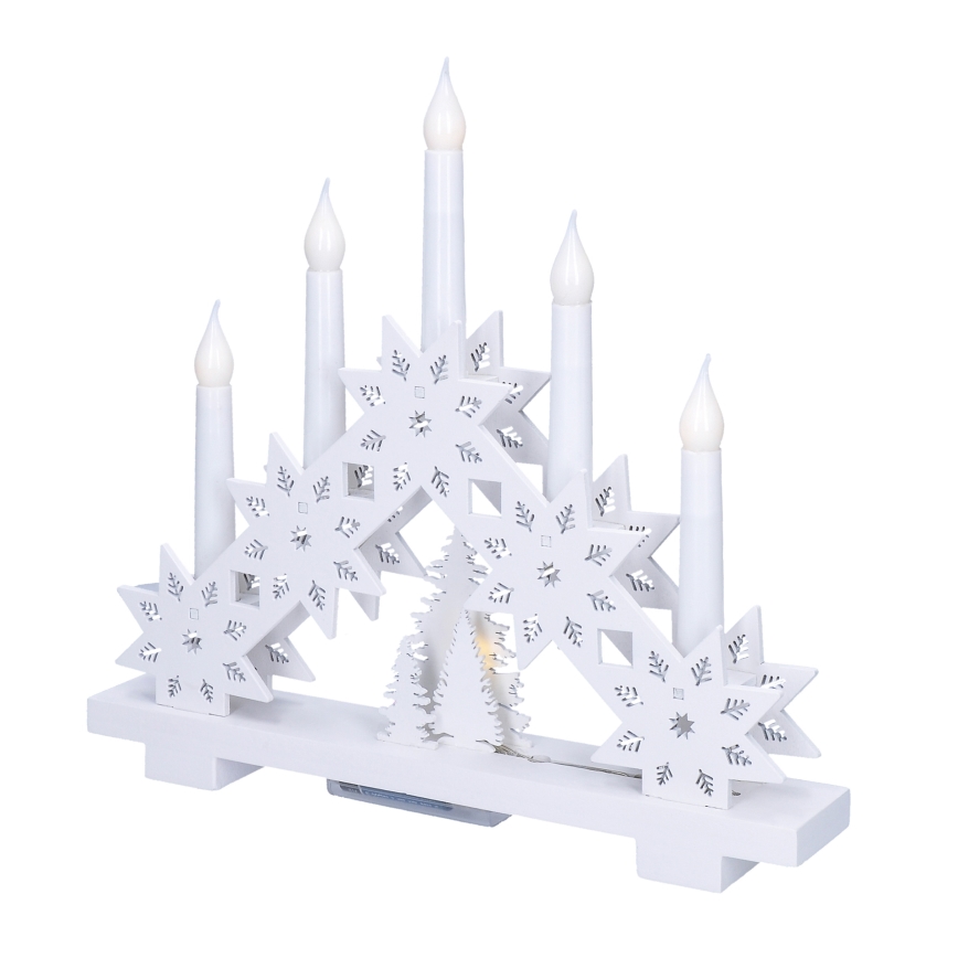 Brilagi - Bougeoir de Noël à LED 5xLED/2xAA