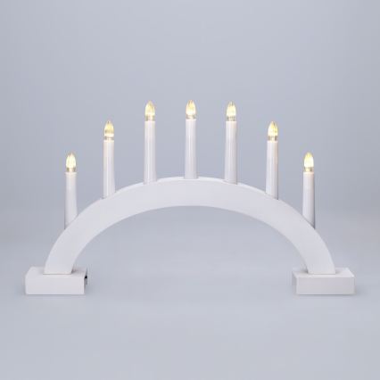 BRILAGI - bougeoir de Noël LED 7xLED/2xAA blanc