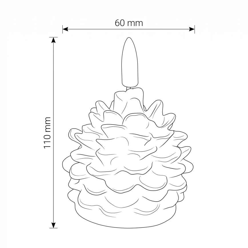 BRILAGI - Bougie LED LED/1xCR2032 verte