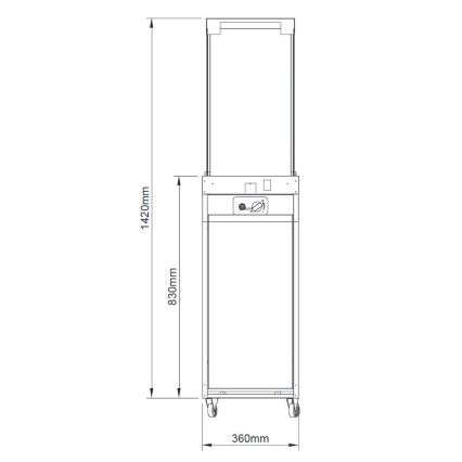 Brilagi - Cheminée extérieure à gaz FLARO GAS 142x36 cm 8kW 1xAAA beige + housse de protection