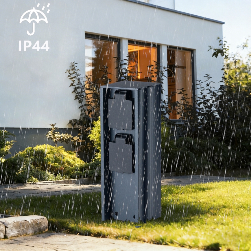 Brilagi - Colonne de prises d'extérieur PILLAR 2Z SCHUKO 230V IP44 anthracite