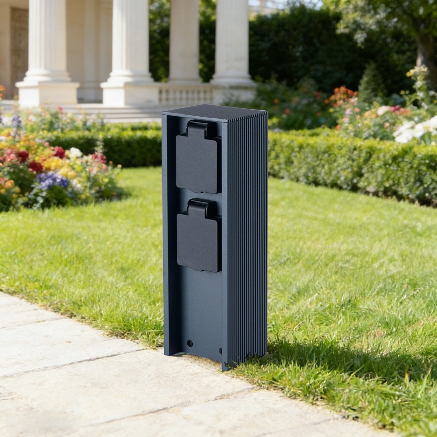 Brilagi - Colonne de prises d'extérieur PILLAR 2Z SCHUKO 230V IP44 anthracite