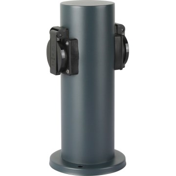 Brilagi - Colonne de prises extérieur PILLAR 2Z SCHUKO 230V IP44 anthracite