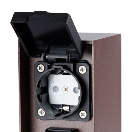 Brilagi - Colonne de prises extérieures PILLAR 2 prises SCHUKO 230 V IP44 marron