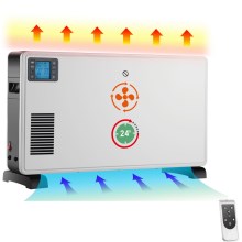 Brilagi - Convecteur à air chaud 1000/1300/2300W LCD/minuteur/TURBO/thermostat blanc + Télécommande