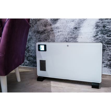 Brilagi - Convecteur à air chaud 1000/1300/2300W LCD/minuteur/TURBO/thermostat blanc + Télécommande