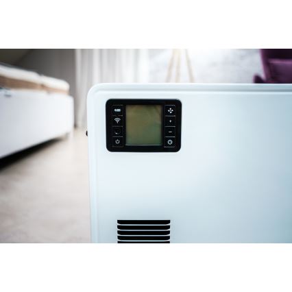 Brilagi - Convecteur à air chaud 1000/1300/2300W LCD/minuteur/TURBO/thermostat blanc + Télécommande