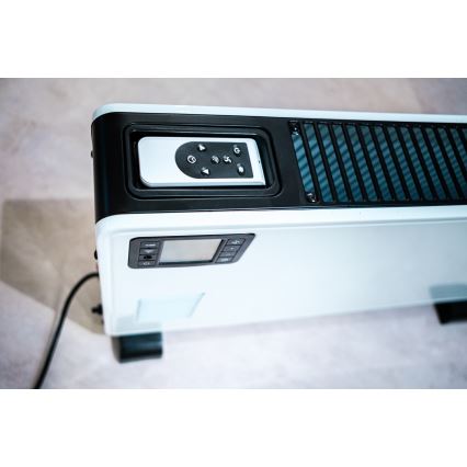 Brilagi - Convecteur à air chaud 1000/1300/2300W LCD/minuteur/TURBO/thermostat blanc + Télécommande