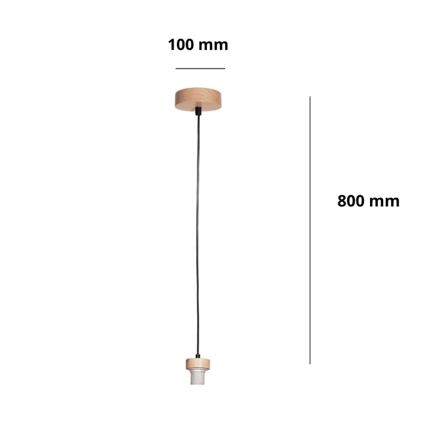 Brilagi - Cordon d'alimentation PARTY 1xE27/60W/230V Ø 10 cm chêne