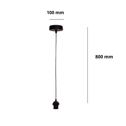 Brilagi - Cordon d'alimentation PARTY 1xE27/60W/230V Ø 10 cm noir