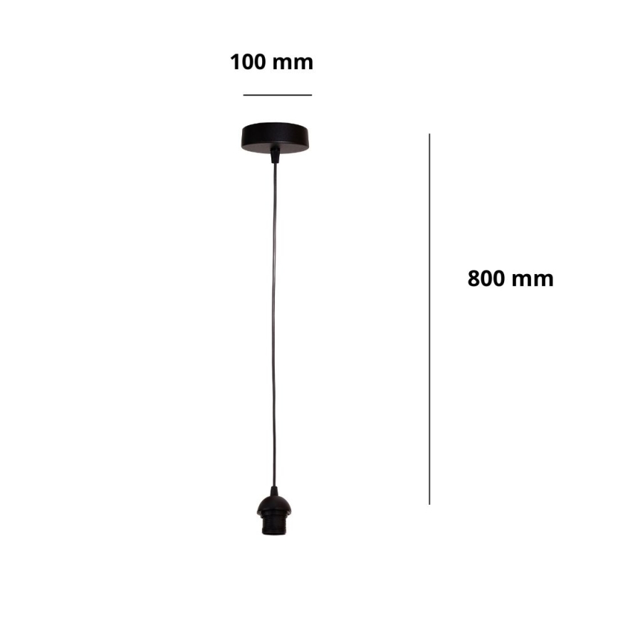 Brilagi - Cordon d'alimentation PARTY 1xE27/60W/230V Ø 10 cm noir