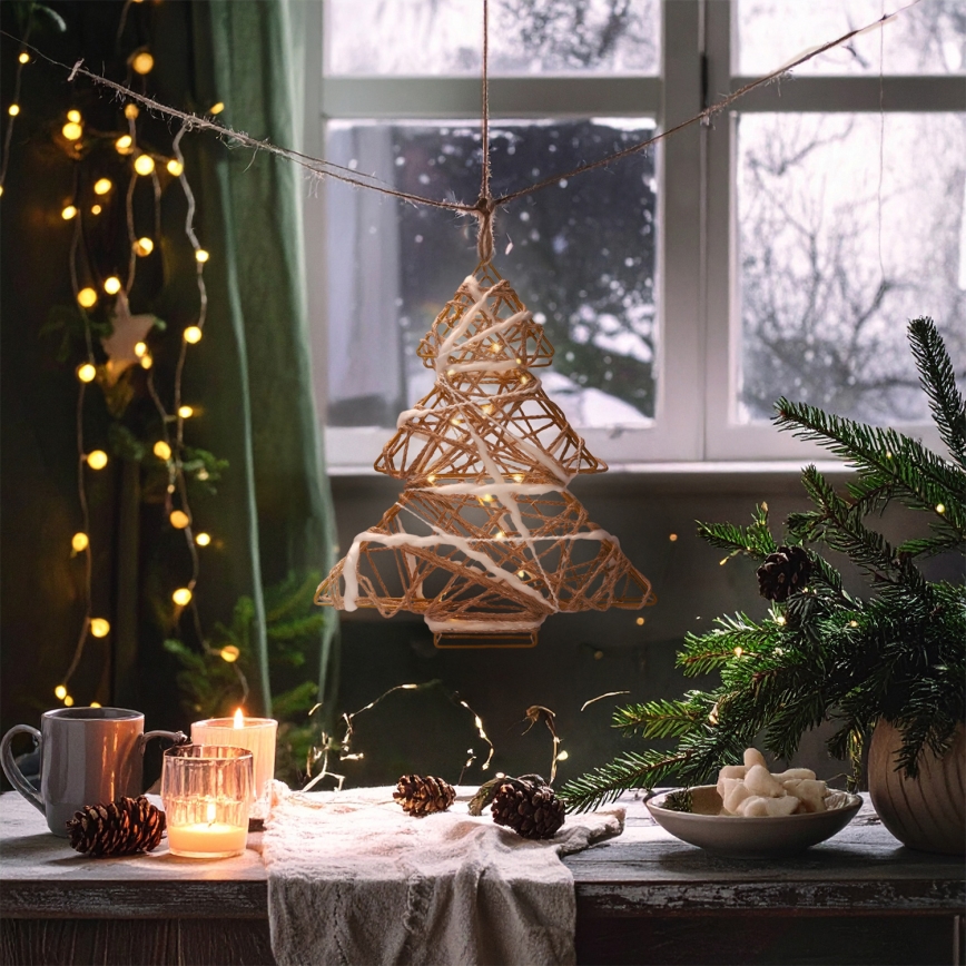 Brilagi - Décoration de Noël à LED (2xAA) 34x31 cm, sapin