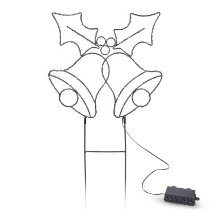 Brilagi - Décoration de Noël à LED, clochettes, 3xAA, IP44