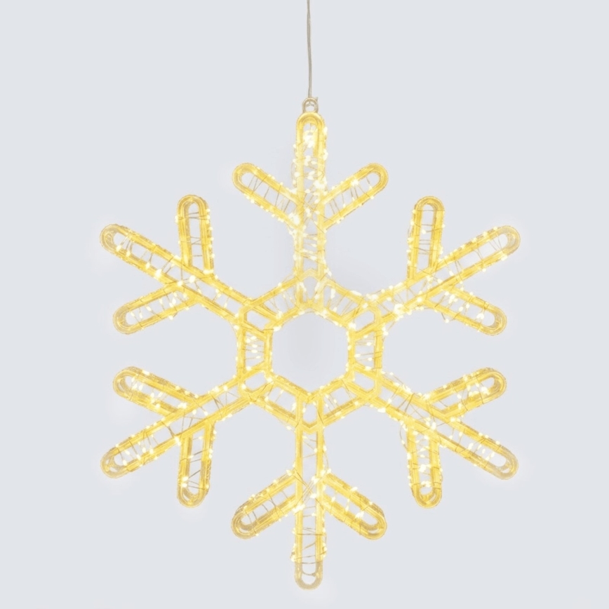 BRILAGI - LED Décoration de Noël extérieure LED/6W/8 fonctions 43 cm IP44 flocon blanc chaud