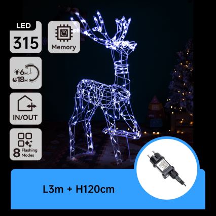 Brilagi - Décoration de Noël extérieure LED/3,6W/31/230V 6500K 120 cm IP44 renne