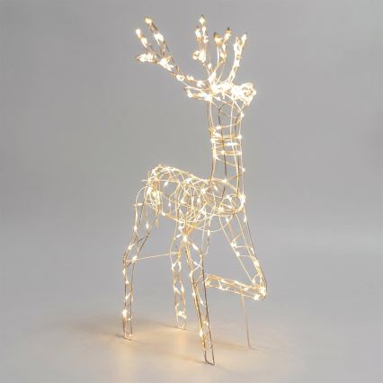 BRILAGI - Décoration de Noël extérieure LED/3,6W/8 fonctions 150 cm IP44 renne blanc chaud