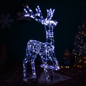 BRILAGI - Décoration de Noël extérieure LED/3,6W/8 fonctions 75 cm IP44 renne blanc froid