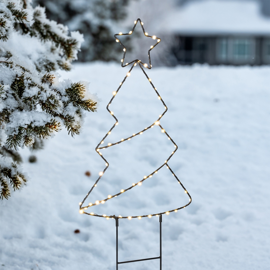 Brilagi - Décoration de Noël extérieure LED/3xAA IP44, sapin