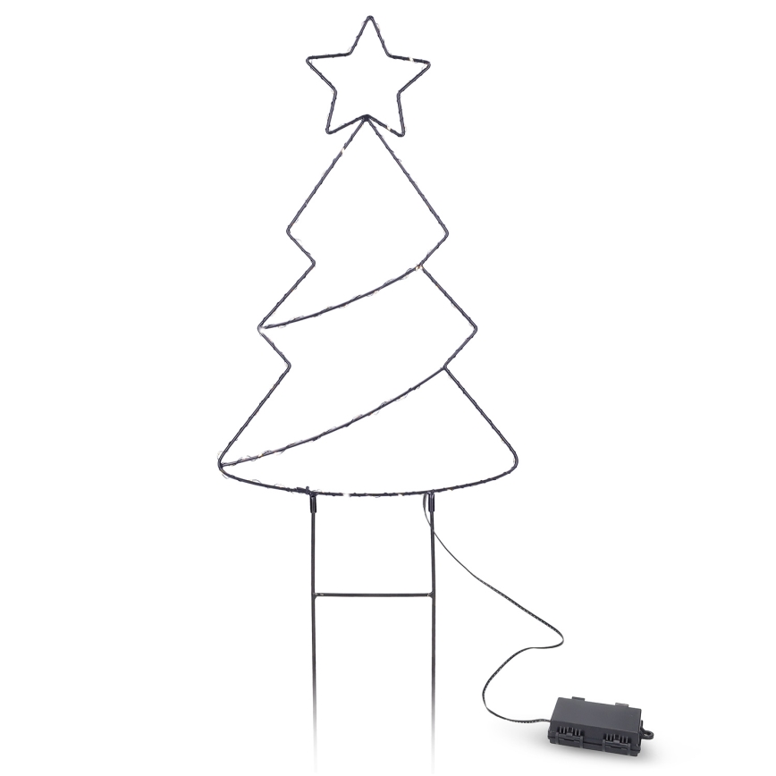 Brilagi - Décoration de Noël extérieure LED/3xAA IP44, sapin
