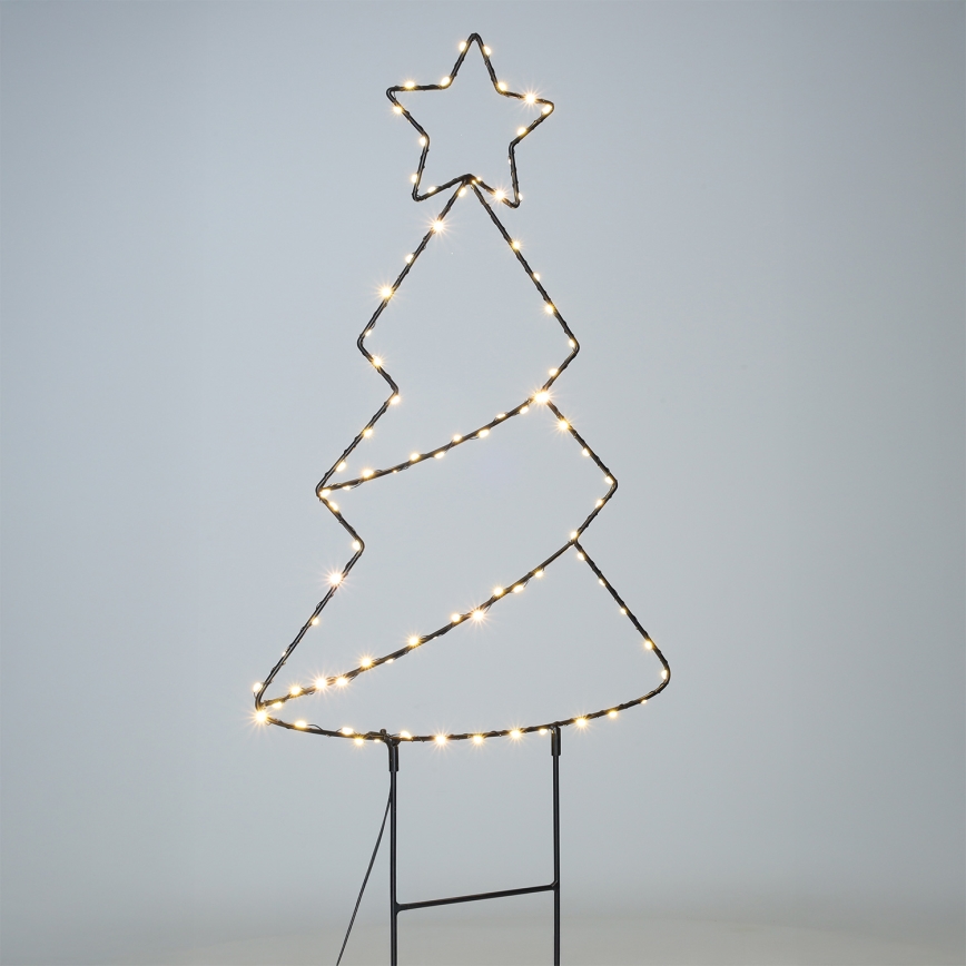 Brilagi - Décoration de Noël extérieure LED, alimentation 3x AA, IP44, 68 x 29 cm - sapin
