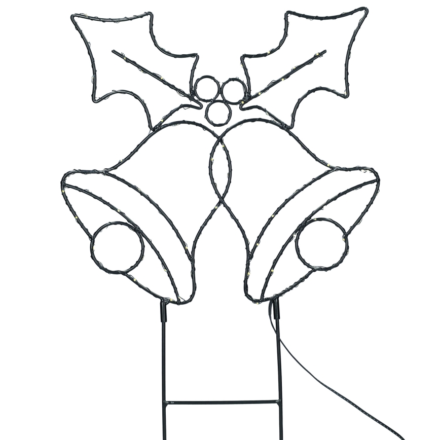 Brilagi - Décoration de Noël extérieure LED, clochettes, 55x32 cm, 3xAA, IP44