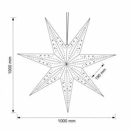 BRILAGI - Décoration de Noël LED/2xAA 100 cm étoile