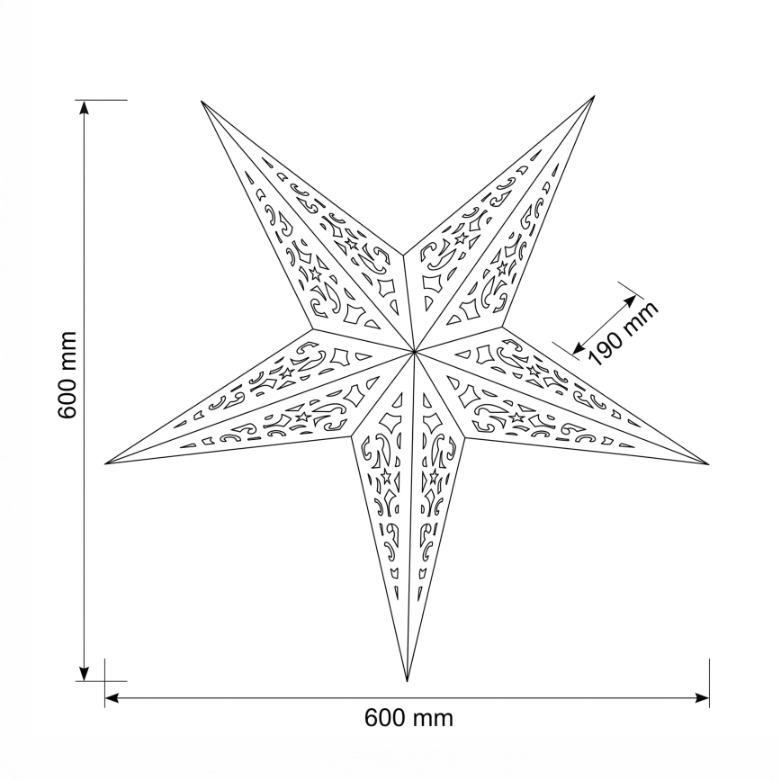 BRILAGI - Décoration de Noël LED/2xAA 60 cm étoile