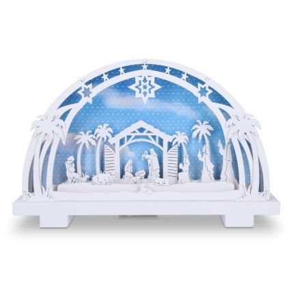 Brilagi - Décoration de Noël LED/2xAA crèche