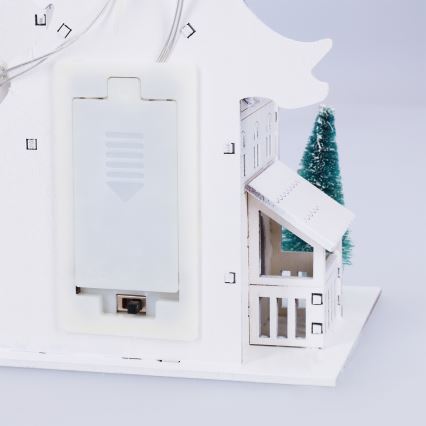 Brilagi - Décoration de Noël LED/2xAA Église miniature