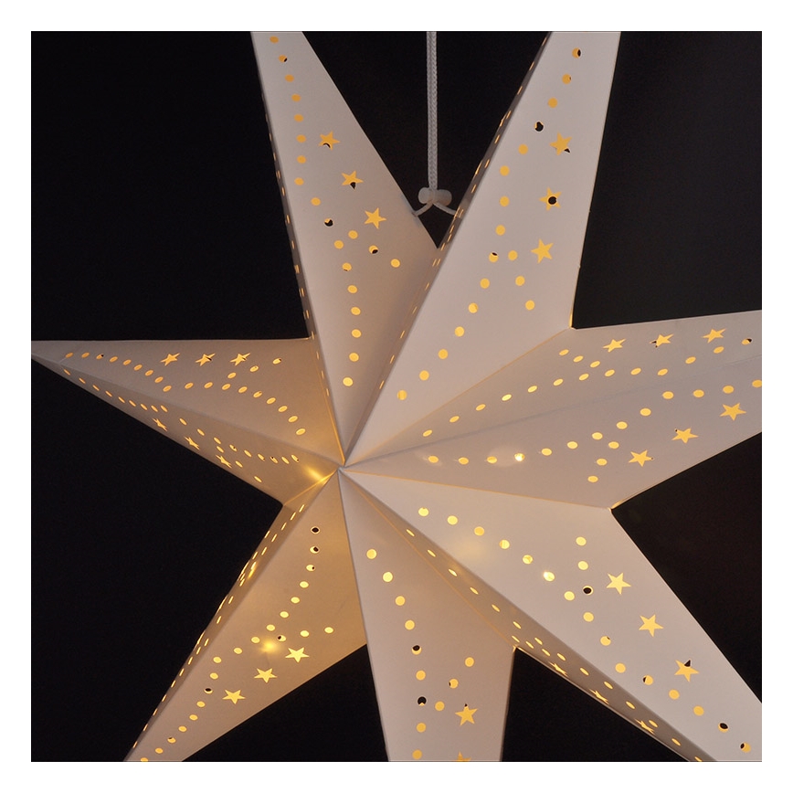 Brilagi - Décoration de Noël LED/2xAA, étoile 60 cm, blanc chaud
