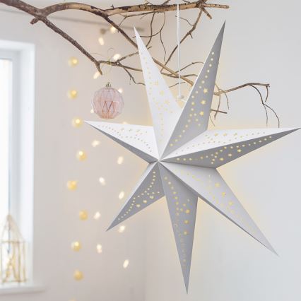 Brilagi - Décoration de Noël LED/2xAA, étoile 60 cm, blanc chaud
