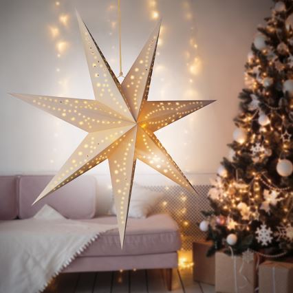 Brilagi - Décoration de Noël LED/2xAA, étoile 60 cm, blanc chaud