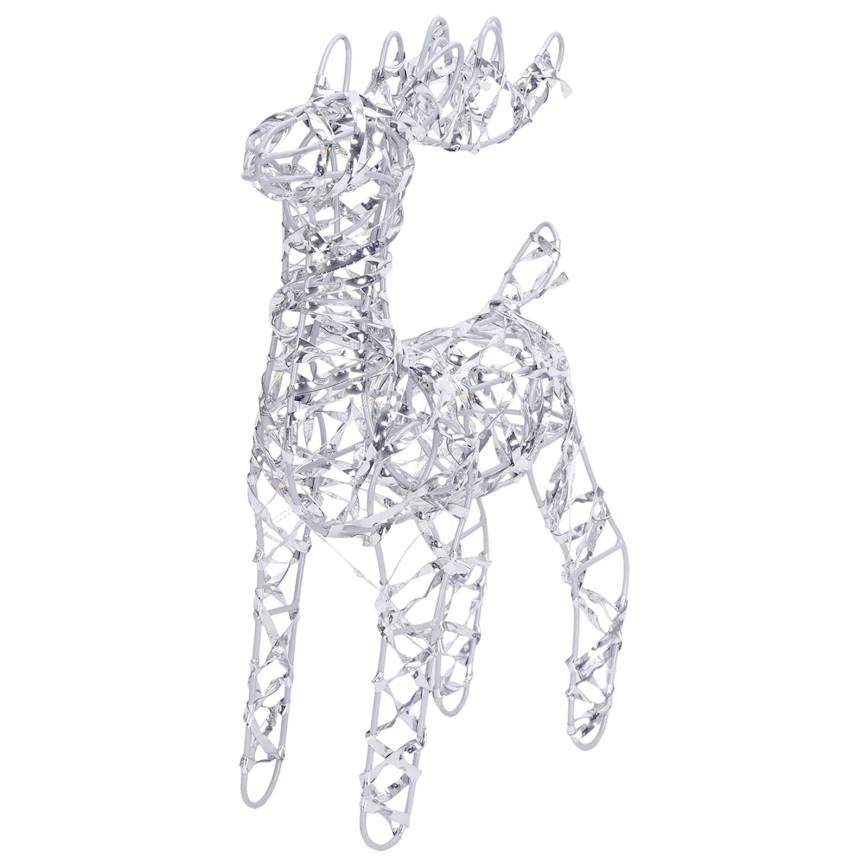 BRILAGI - décoration de Noël LED/3xAA 42 cm renne blanc chaud/argenté