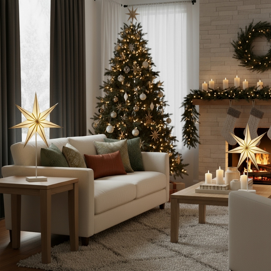 Brilagi - Décoration de Noël LED/3xAA 66x40 cm étoile