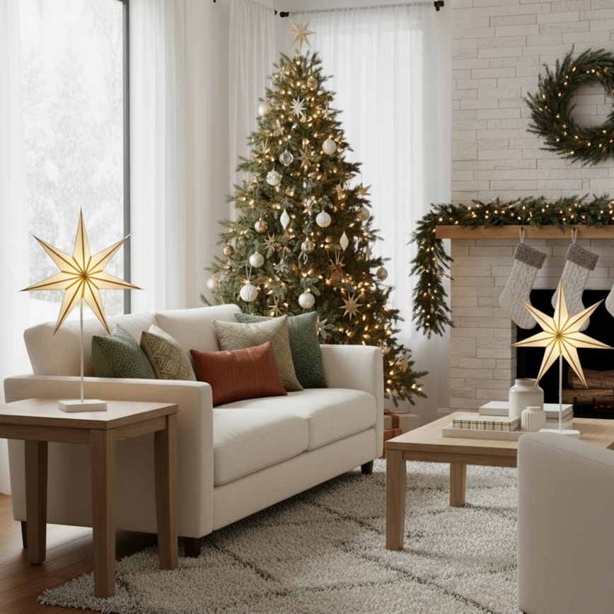 Brilagi - Décoration de Noël LED/3xAA 66x40 cm étoile