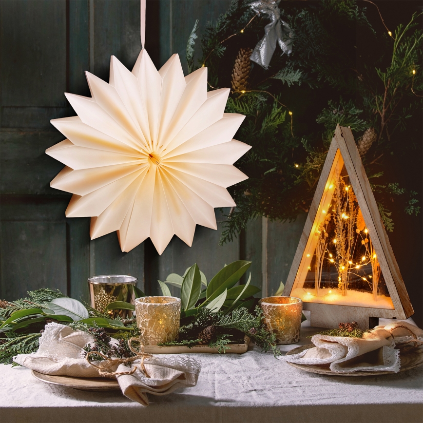 Brilagi - Décoration de Noël LED, flocon 32 cm, fonctionne avec 2 piles AA