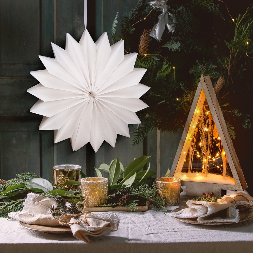 Brilagi - Décoration de Noël LED, flocon 32 cm, fonctionne avec 2 piles AA