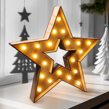 Brilagi - Décoration de Noël LED LED/2xAA 38x40 cm étoile