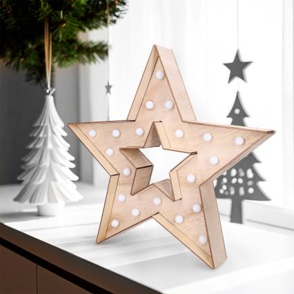 Brilagi - Décoration de Noël LED LED/2xAA 38x40 cm étoile