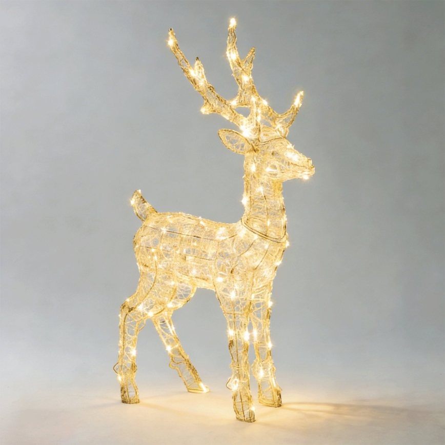 BRILAGI - Décoration de Noël extérieure LED/3,6W/8 fonctions 65 cm IP44 renne blanc chaud