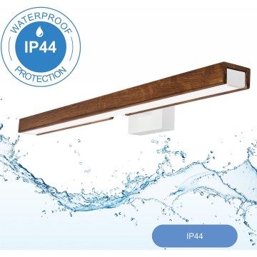 Brilagi - Éclairage de miroir salle de bain WOODY MIRROR LED/12W/230V 60 cm IP44 chêne/blanc
