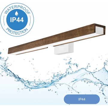 Brilagi - Éclairage de miroir salle de bain WOODY MIRROR LED/12W/230V 60 cm IP44 chêne noyer/blanc