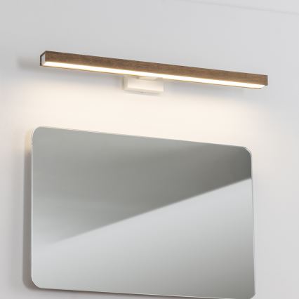 Brilagi - Éclairage de miroir salle de bain WOODY MIRROR LED/12W/230V 60 cm IP44 chêne noyer/blanc