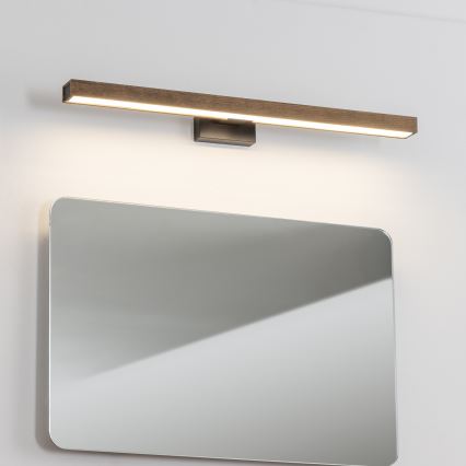 Brilagi - Éclairage de miroir salle de bain WOODY MIRROR LED/12W/230V 60 cm IP44 chêne noyer/noir