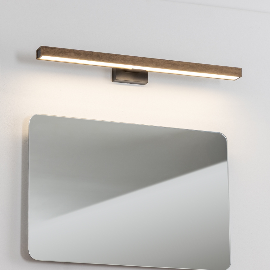 Brilagi - Éclairage de miroir salle de bain WOODY MIRROR LED/12W/230V 60 cm IP44 chêne noyer/noir