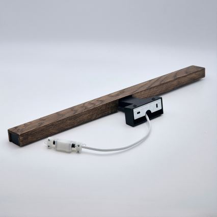 Brilagi - Éclairage de miroir salle de bain WOODY MIRROR LED/12W/230V 60 cm IP44 chêne noyer/noir