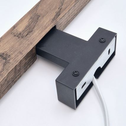 Brilagi - Éclairage de miroir salle de bain WOODY MIRROR LED/12W/230V 60 cm IP44 chêne noyer/noir