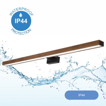 Brilagi - Éclairage de miroir salle de bain WOODY MIRROR LED/15W/230V 90 cm IP44 chêne cerise/noir